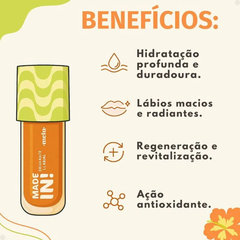 Lip Gloss Made In! 6ml - Melu Ruby Rose