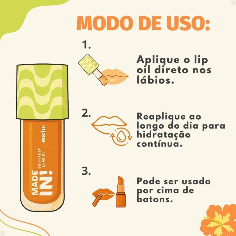 Lip Gloss Made In! 6ml - Melu Ruby Rose