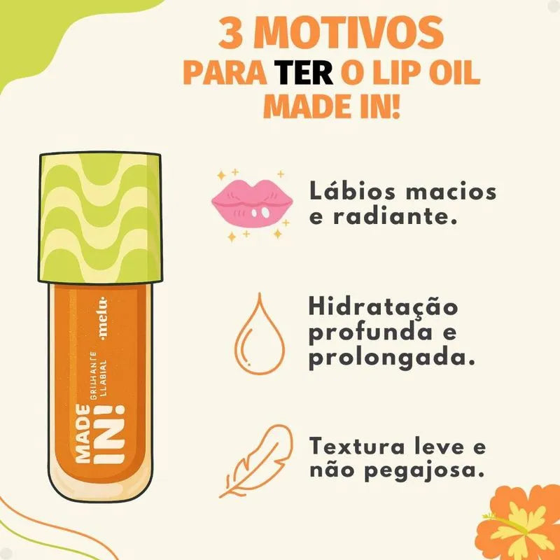 Lip Gloss Made In! 6ml - Melu Ruby Rose