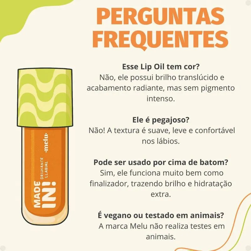 Lip Gloss Made In! 6ml - Melu Ruby Rose