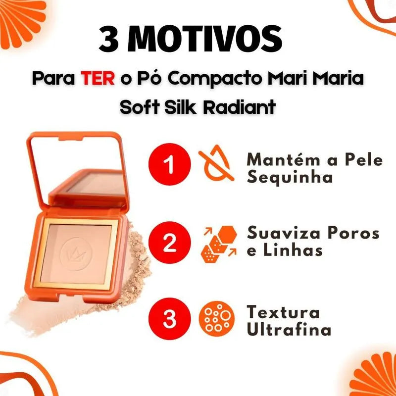 Pó Compacto Soft Silk 5,95g - Mari Maria