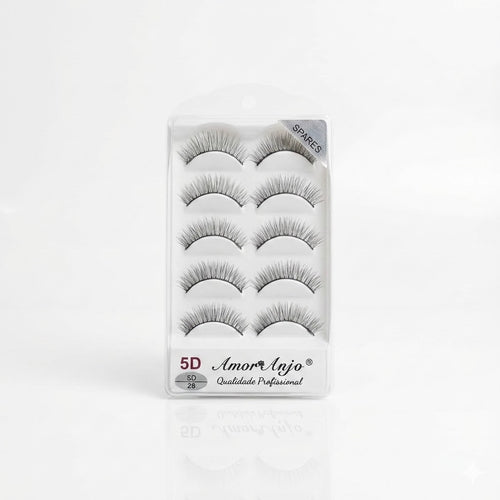 Cartela de Cílios com 5 Pares - Amor e Anjo