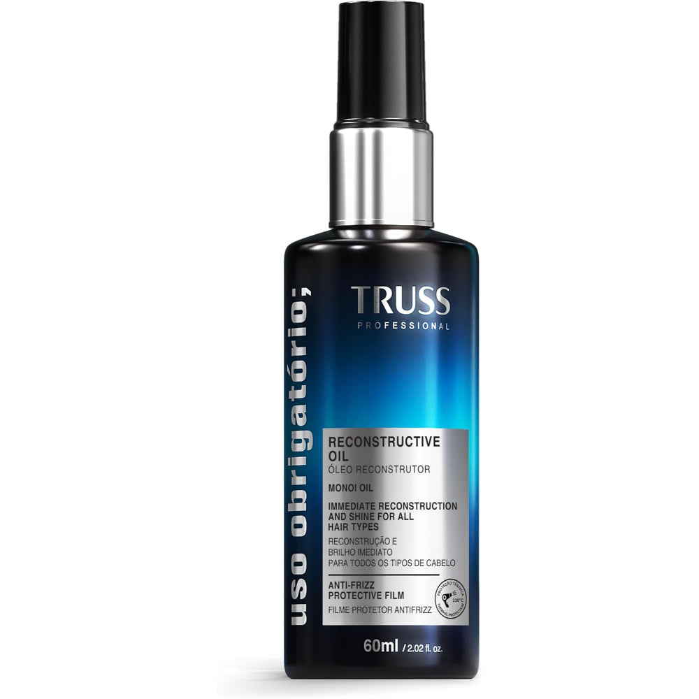 Óleo Reconstrutor Uso Obrigatório 60ml | Tratamento Capilar para Brilho, Reconstrução e Proteção | Truss