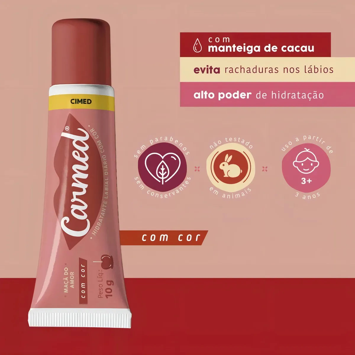 Hidratante Labial Carmed Maçã Do Amor 10g - CIMED