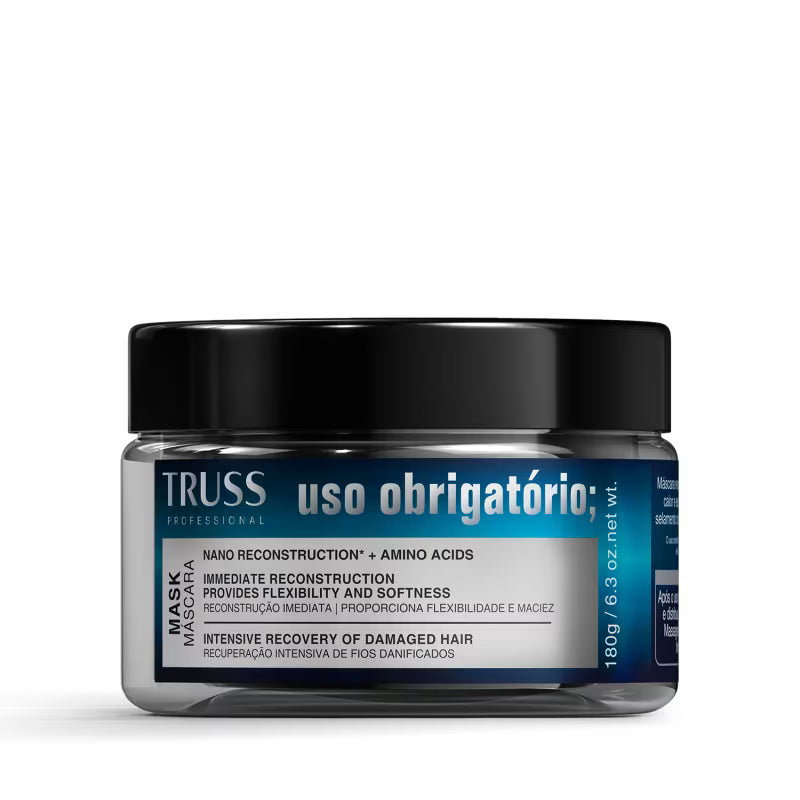 Máscara Uso Obrigatório 180g | Reparação Profunda com Nano Reconstrução e Perfume Prolongado | Truss