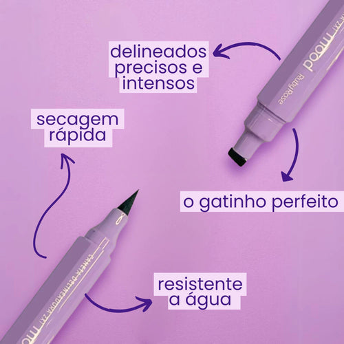 Caneta Delineadora Fells Mood 2x1 3g - Ruby Rose