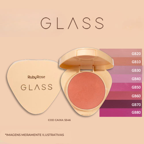 Blush Compacto Glass 11g - Ruby Rose