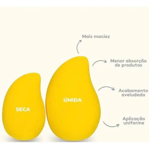 Esponja Manga Amarelo - Makeup Puff