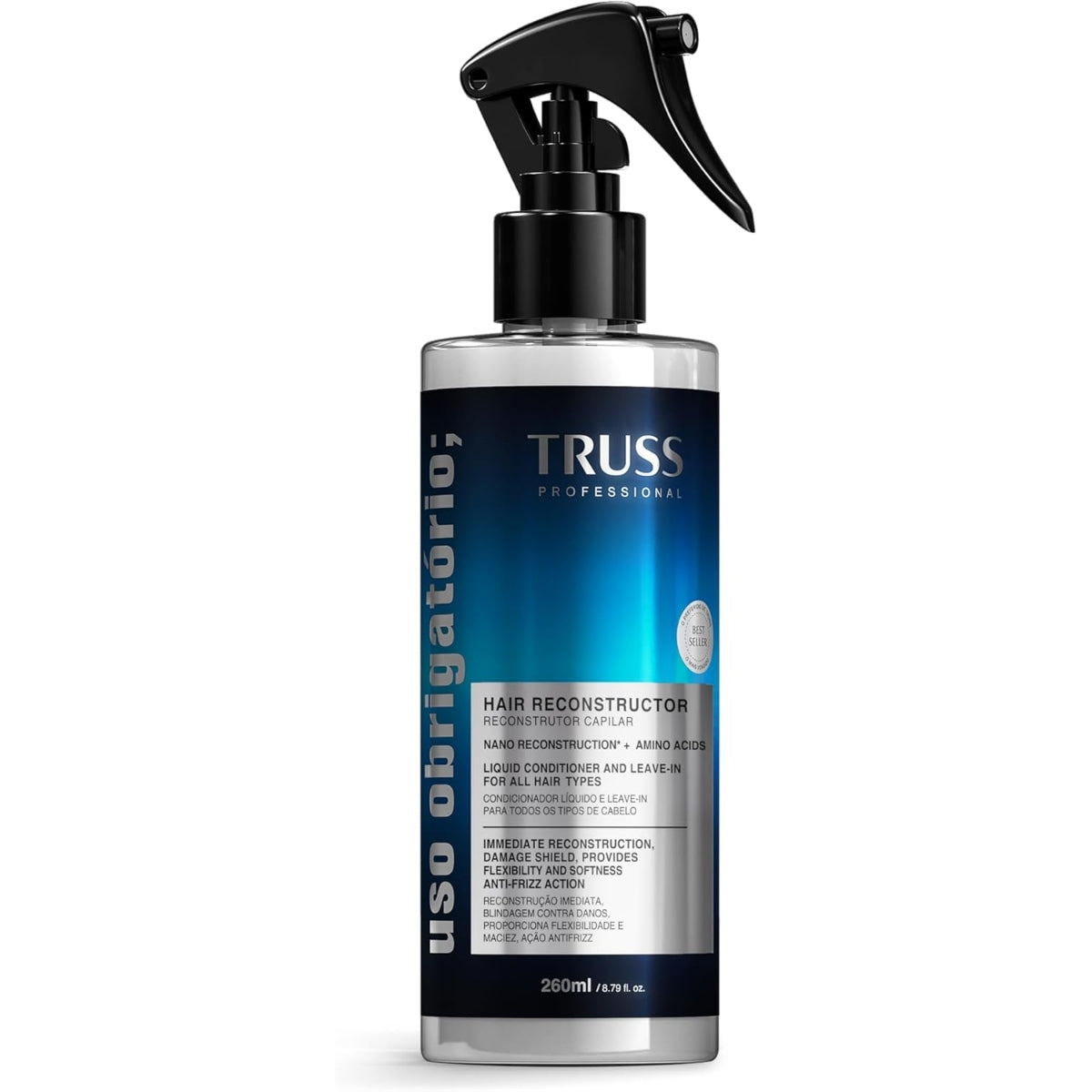 Reconstrutor Capilar Uso Obrigatório Spray 260ml | Hidratação e Reconstrução | Truss