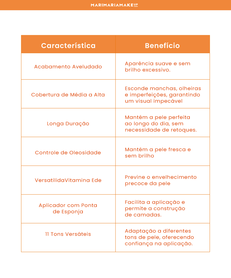 Base E Corretivo Velvet Skin 25g - Mari Maria