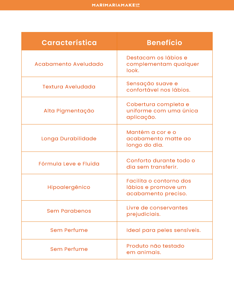 Batom Líquido Creamy Matte 3,8ml - Mari Maria